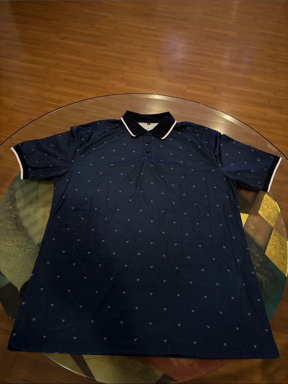 Men's Navy Polo Shirt with Contrast Trim